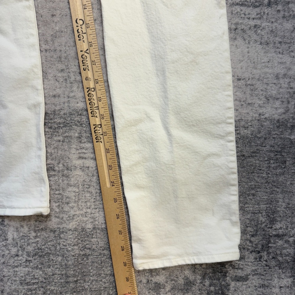 Madewell Jeans Womens 27 White Slim BoyJean Distressed Straight Party Preppy - Picture 9 of 12